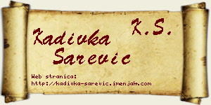 Kadivka Sarević vizit kartica